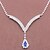 cheap Jewelry Sets-Women&#039;s Crystal Stud Earrings Pendant Necklace Necklace / Earrings Fashion Earrings Jewelry Blue / Silver For Wedding Party