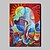 tanie Obrazy abstrakcyjne-Hang-Malowane obraz olejny Ręcznie malowane - Abstrakcja Tradycyjny Nowoczesny Naciągnięte płótka / Rozciągnięte płótno
