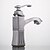 billige Armaturer til badeværelset-Håndvasken vandhane - Standard Krom Centersat Enkelt håndtag Et HulBath Taps / Messing