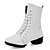 رخيصةأون أحذية الرقص-نسائي أحذية عصرية بووتس (أحذية) نعل مقسوم كعب منخفض جلد دانتيل أبيض / أسود / أحمر / جزمات رقص
