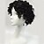 cheap Human Hair Capless Wigs-Human Hair Machine Made Wig With Bangs style Curly Wig 130% Density Natural Hairline Middle Part African American Wig 100% Hand Tied Women&#039;s Short Medium Length Human Hair Capless Wigs