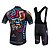 cheap Men&#039;s Clothing Sets-Fastcute Men&#039;s Short Sleeve Cycling Jersey with Bib Shorts Polyester Lycra Plus Size Bike Bib Shorts Jersey Bib Tights Breathable 3D Pad Quick Dry Sweat-wicking Sports Patterned Mountain Bike MTB
