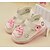 preiswerte Baby-Schuhe-Mädchen Schuhe PU Sommer / Herbst Leuchtende LED-Schuhe Loafers &amp; Slip-Ons Schleife für Weiß / Pfirsich