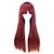 baratos Peruca para Fantasia-Perucas de Cosplay Perucas sintéticas Perucas de Fantasia Liso Reto Peruca Longo Muito longo Vermelho Cabelo Sintético Mulheres Vermelho