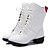 preiswerte Tanzstiefel-Damen Schuhe für modern Dance Stiefel Gespaltene Sole Niedriger Heel Mikrofaser Schnürsenkel Weiß / Schwarz / Rot / Tanzstiefel