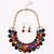 cheap Jewelry Sets-Women&#039;s Jewelry Set Statement, Ladies, Vintage, European, Fashion, Elegant Include Necklace / Earrings Purple / Rainbow For Wedding Party Daily Casual Work