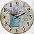 baratos Relógios de Parede Rústicos-Moderno/Contemporâneo Família Relógio de parede,Redonda Madeira 34*34*3cm Interior Relógio