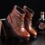 baratos Botas para Homem-Homens Sapatos Confortáveis Botas de Neve Fashion Boots Outono / Inverno Formais Casual Ao ar livre Escritório e Carreira Botas Couro Preto / Vinho / Marron / Cadarço / Curta/Ankle