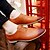 baratos Sapatos Oxford para Homem-Homens Sapatos formais Couro Ecológico Primavera / Outono Negócio Oxfords Antiderrapante Vermelho / Marron / Preto / Cadarço / Sapatos de vestir / Sapatos Confortáveis / EU40