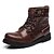 baratos Botas para Homem-Homens Sapatos Confortáveis Botas de Neve Fashion Boots Outono / Inverno Formais Casual Ao ar livre Escritório e Carreira Botas Couro Preto / Vinho / Marron / Cadarço / Curta/Ankle