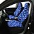cheap Car Seat Covers-1Pcs 100% Cotton Cloth Car Seat Cover Universal Fit Most Car Front Seat  Blue Style Seat Cover Auto Interior Accessories