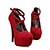 ieftine Tocuri de Damă-Pentru femei Pantofi Lână Vară Tocuri Toc Stilat Cataramă Negru / Rosu / Albastru