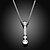 levne Módní náhrdelníky-Dámské Náhrdelníky s přívěšky Klasické Evropský Módní Syntetické drahé kameny Stříbro Postříbřené Bílá Náhrdelníky Šperky Pro Párty Denní Ležérní
