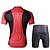 baratos Conjuntos de Roupa de Homem-ILPALADINO Homens Manga Curta Camisa com Shorts para Ciclismo Preto Côr Sólida Moto Conjuntos Respirável Tapete 3D Secagem Rápida Resistente Raios Ultravioleta Tiras Refletoras Esportes Lycra Côr