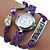 baratos Relógios de Pulseira-Mulheres Relógio de Pulso Bracele Relógio / Quartzo PU Banda Vintage Brilhante Boêmio Legal Casual Corujas Preta Branco Azul Rosa Roxa