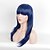 cheap Synthetic Trendy Wigs-Fashion Bule Color Straight Afro Women Cosplay Synthetic Wigs