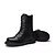 baratos Botas para Homem-Masculino-BotasRasteiro-Preto-Couro Ecológico-Casual