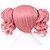 baratos Peruca para Fantasia-Perucas de Cosplay Perucas sintéticas Perucas de Fantasia Liso Reto Com rabo de cavalo Peruca Rosa Cabelo Sintético Mulheres Rosa hairjoy