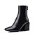 cheap Women&#039;s Boots-Women&#039;s Boots Fall Leather Outdoor Chunky Heel Black Silver
