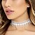 billiga Choker-halsband-Dam Chokerhalsband tatuering Choker Personlig Tatueringsstil Minimalistisk Stil Mode Spets Vit Svart Halsband Smycken Till Bröllop Party Dagligen Casual