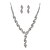 abordables Conjuntos de joyas-Mujer Zirconia Cúbica Collar / pendientes Moda Zirconio Aretes Joyas Plata Para Boda Fiesta