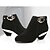 abordables Bottes Femme-Femme Chaussures Daim Hiver Automne boîtes de Combat Bottes Talon Bottier Boucle Fermeture pour Noir