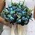 baratos Bouquets de Flores para Noiva-Bouquets de Noiva Buquês Casamento / Festa / Noite Cetim 8.66&quot;(Aprox.22cm)