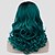 levne Kostýmová paruka-syntetická paruka paruka středně dlouhá zelená syntetické vlasy dámská zelená