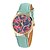 voordelige Trendy Horloge-Dames Kwarts Digitaal Polshorloge Maanfase PU Band Amulet Bloem Vintage Snoep Informeel Modieus Cool Zwart Wit