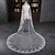 cheap Wedding Veils-Wedding Veil One-tier Chapel Veils Lace Applique Edge Tulle / Lace Ivory