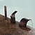 billige Badekarsarmaturer-Badekarshaner - Antik Olie-gnedet Bronze Romersk Kar Keramik Ventil Bath Shower Mixer Taps / Messing / Enkelt håndtag tre huller