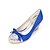 abordables Zapatos de boda-Mujer Zapatos Seda Primavera Verano Tacones Tacón Cuña Pajarita para Boda Fiesta y Noche Azul Rosa Dorado Champaña Marfil