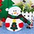 abordables Decoraciones navideñas-4pcs cuchillo muñeco de nieve y bolsas de horquilla decoraciones de mesa de Navidad