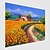 tanie Pejzaże-Hang-Malowane obraz olejny Ręcznie malowane - Krajobraz Pasterskie / Nowoczesny / Fason europejski Płótno / Rozciągnięte płótno