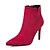 preiswerte Damenstiefel-Damen Schuhe Wildleder Herbst Springerstiefel High Heels Stöckelabsatz Reißverschluss Fuchsia / Rot / Khaki