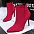 preiswerte Damenstiefel-Damen Schuhe Wildleder Herbst Springerstiefel High Heels Stöckelabsatz Reißverschluss Fuchsia / Rot / Khaki