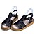 preiswerte Damensandalen-Damen Sandalen Flache Sandalen Plattform Creepers Offene Spitze Normal Draussen Schnalle PU Sommer Weiß / Schwarz / Silber