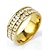 cheap Men&#039;s Rings-Band Ring Crystal Golden Alloy Punk Rock 6 7 8 9 10 / Men&#039;s
