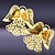 baratos Pregadeiras-Mulheres Broches - Cristal Fashion Broche Dourado Para Casamento / Festa / Diário