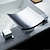 billige Klassisk-Håndvasken vandhane - Vandfald / Udbredt Krom Udspredt To Håndtag tre hullerBath Taps