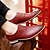 זול נעלי אוקספורד לגברים-בגדי ריקוד גברים נעליים פורמליות PU אביב / סתיו עסקים נעלי אוקספורד מונע החלקה אדום / חום / שחור / שרוכים / לבש נעליים / נעלי נוחות / EU40