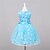 cheap Dresses-Kids Girls&#039; Going out Print Sleeveless Dress Blue