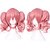 baratos Peruca para Fantasia-Perucas de Cosplay Perucas sintéticas Perucas de Fantasia Liso Reto Com rabo de cavalo Peruca Rosa Cabelo Sintético Mulheres Rosa hairjoy