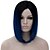 cheap Synthetic Trendy Wigs-Synthetic Wig Straight kinky Straight kinky straight Straight Bob Wig Medium Length Navy Blue Synthetic Hair Women&#039;s Middle Part Bob Natural Hairline Blue