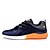 baratos Sapatos Desportivos para Homem-Homens Pele Primavera / Outono Conforto Tênis Caminhada Antiderrapante Azul / Preto / Cinzento / Cadarço