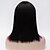 cheap Synthetic Trendy Wigs-Synthetic Wig Straight Yaki Straight Yaki Asymmetrical Wig Medium Length Black / Red Synthetic Hair Women&#039;s Natural Hairline Red Black