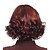 זול פיאות סינטטיות אופנתיות-פאות סינתטיות מתולתל מסולסל עם פוני פאה קצר בינוני שיער סינטטי בגדי ריקוד נשים אדום