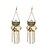 abordables Pendientes-Mujer Pendientes colgantes Vintage Bohemio Punk Rock Moda Boho Resina Aretes Joyas Bronce Para Fiesta Diario Casual Deportes Trabajo