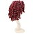 cheap Synthetic Trendy Wigs-Synthetic Wig Curly Style Capless Wig Red Red Synthetic Hair Red Wig