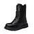 baratos Botas para Homem-Masculino-BotasRasteiro-Preto-Couro Ecológico-Casual